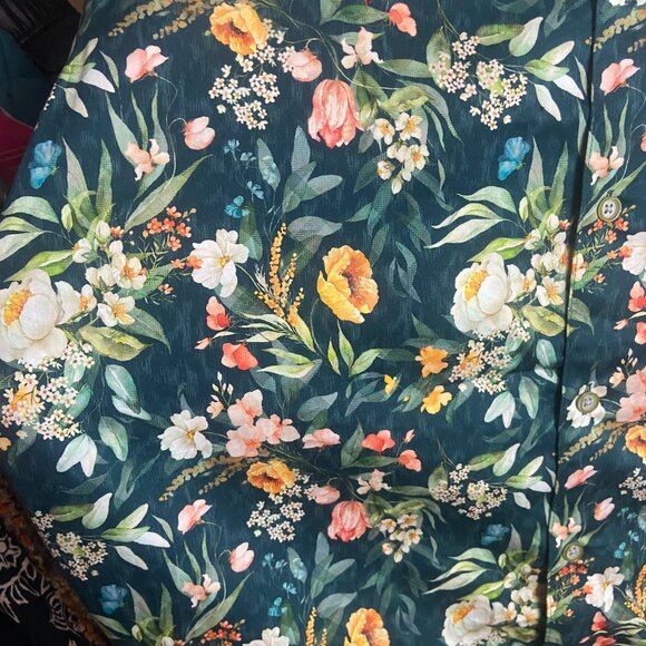 Robert Graham Size L Gatlin Long Sleeve Woven Button Down Shirt Floral Classic - Picture 2 of 10